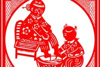 《文明剪紙--孝老愛親》作者：符曉堅